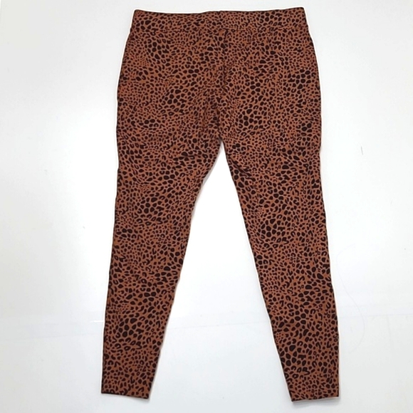 Lands' End Starfish Ankle Legging Leopard Print Mid Waist Rise Crop Yoga Pants - Picture 13 of 17